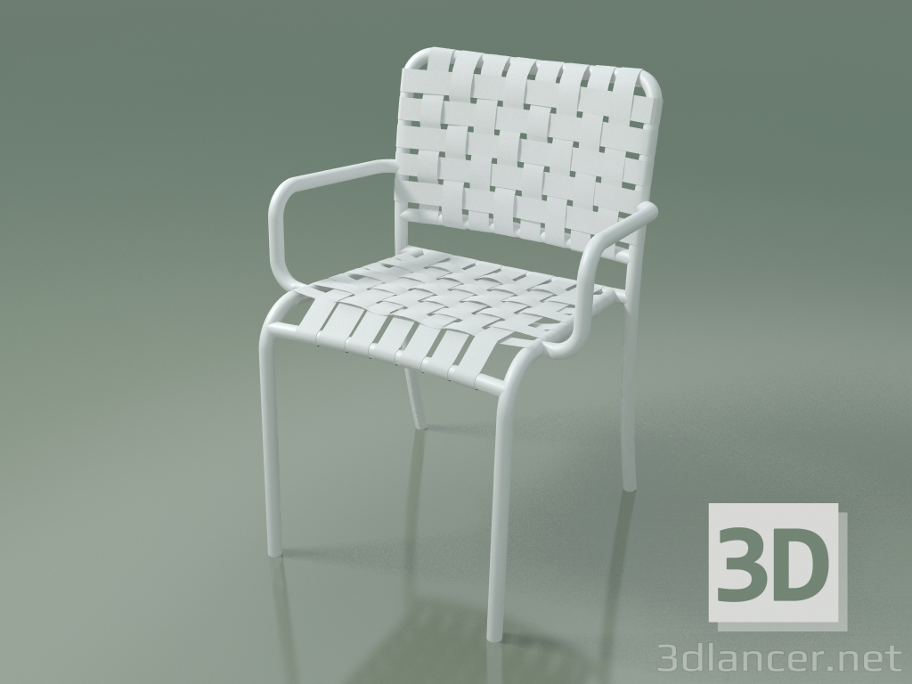 3d model Chair street stackable InOut (824, White Lacquered Aluminum) - preview