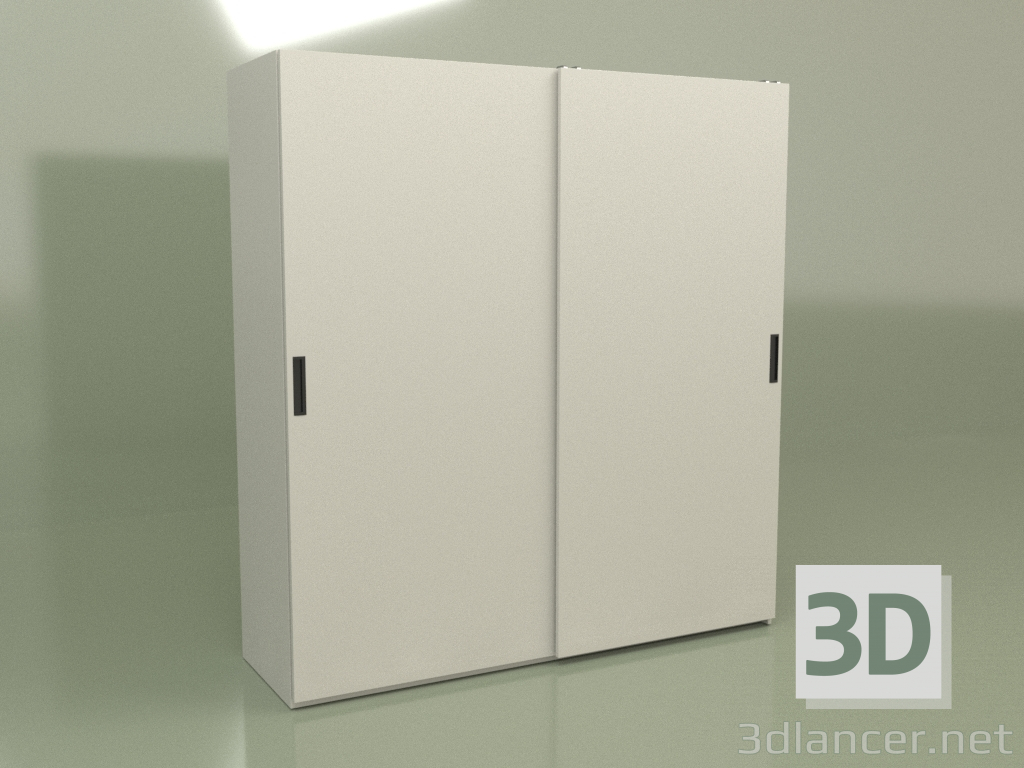 3D Modell Kleiderschrank 2 Türen Mn 120 (Esche) - Vorschau
