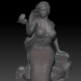 sirena en la piedra 3D modelo Compro - render