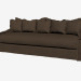 Modelo 3d Sofá-cama de três lugares (escuro) - preview