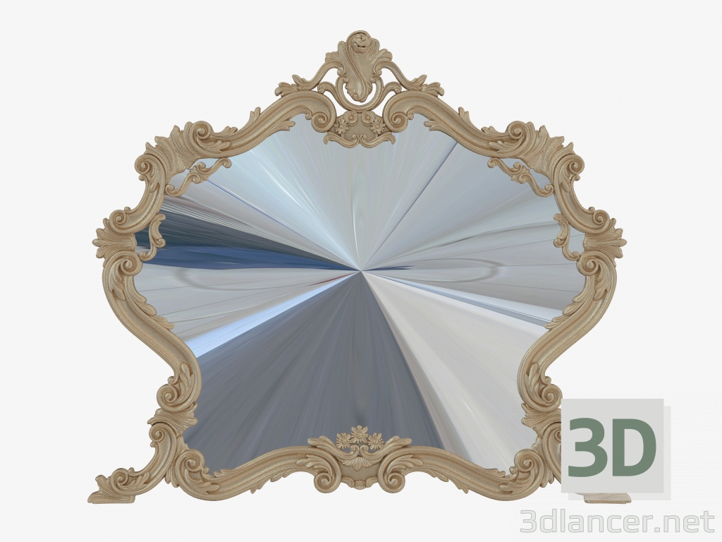 3D Modell Spiegel in vergoldetem geschnitztem Rahmen (Art. 11625) - Vorschau