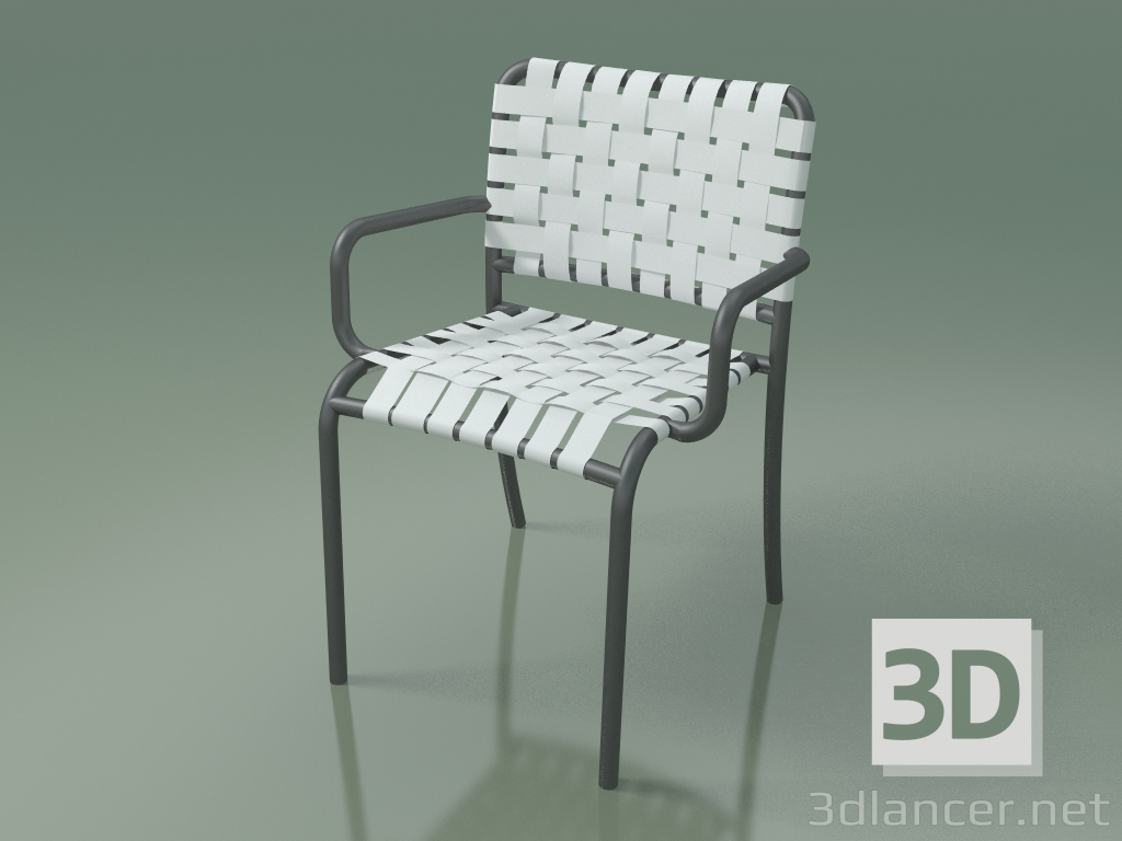 3D modeli Açık İstiflenebilir Koltuk Girişi (824, Gri Lake Alüminyum) - önizleme