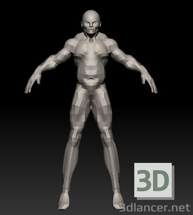 Modelo 3d homem do corpo - preview