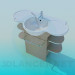 3D modeli Ayaklı lavabo raflar ile - önizleme
