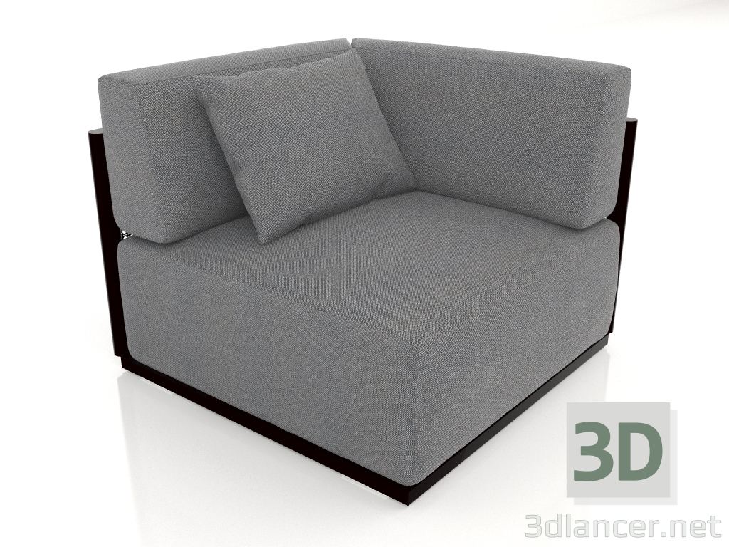 3d model Módulo sofá sección 6 (Negro) - vista previa