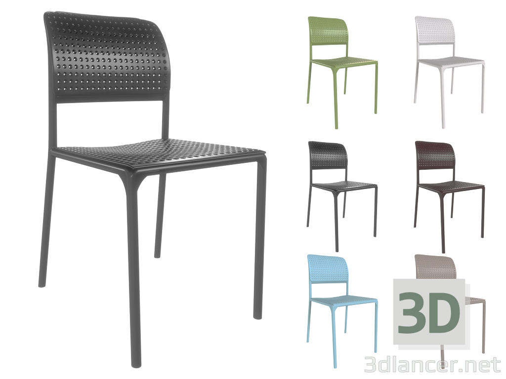 modèle 3D de Chaise en plastique Bora Bistrot de marque NARDI acheter - rendu