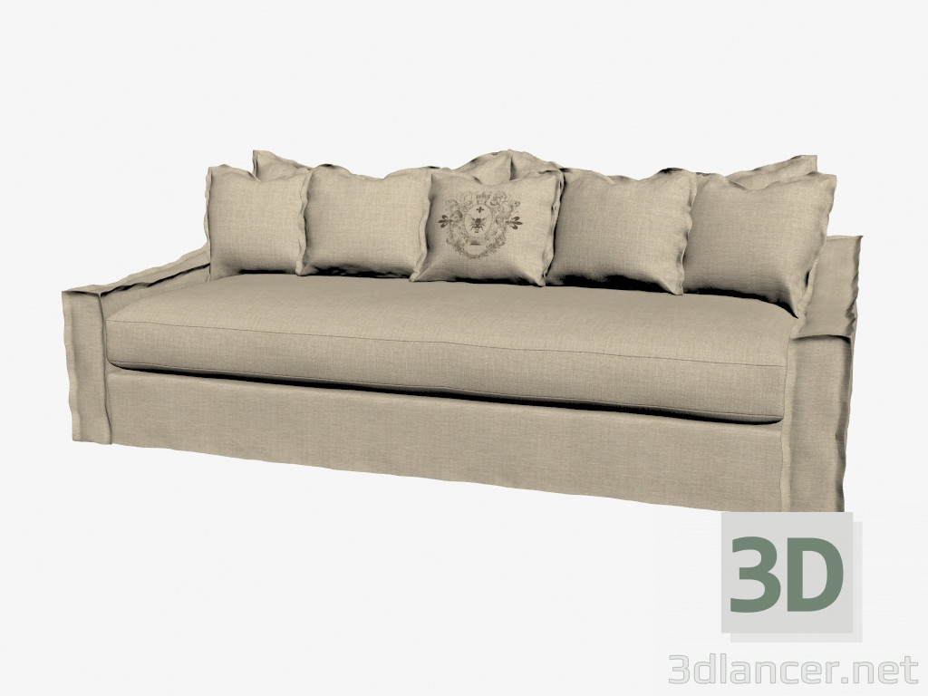 modèle 3D Canapé-lit trois places (lumière) - preview