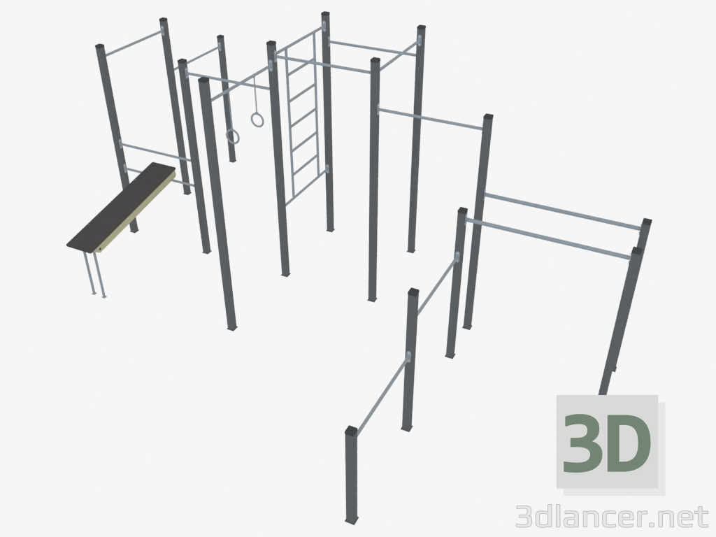 modello 3D Complesso sportivo (WL0039) - anteprima