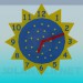 3d model Wall clock in the nursery - preview