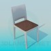 3d model Stool with back - preview
