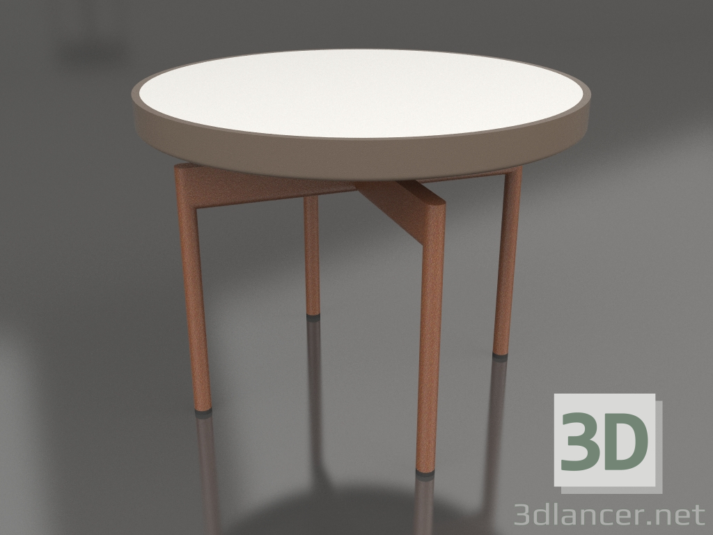 modello 3D Tavolino rotondo Ø60 (Bronzo, DEKTON Zenith) - anteprima