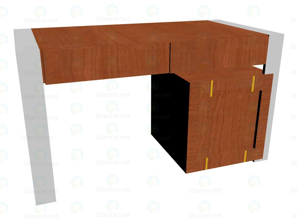 3d model Mesa con espacio para refrigerador, - vista previa