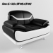 modello 3D di Sedia (Bentley moderna in bianco e nero comprare - rendering