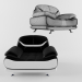 3 डी कुर्सी (बेंटले मॉडर्न ब्लैक एंड व्हाइट मॉडल खरीद - रेंडर