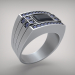 3d The ring with a black onyx model buy - render