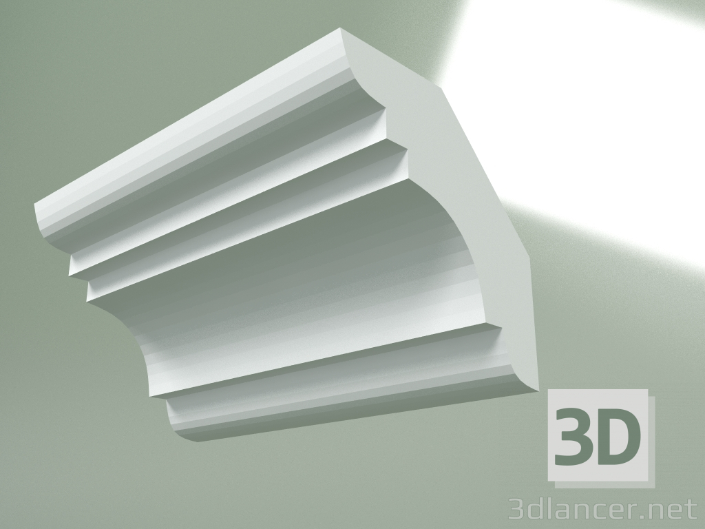 3D modeli Alçı korniş (tavan kaidesi) KT304 - önizleme