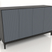 modèle 3D Meuble TV FARGO avec façades fraisées 1600x500x950 mm (ardoise, chêne noir, option 4) - preview