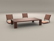 Японский низкий стол и стулья