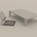 3d Japanese low table and chairs model buy - render