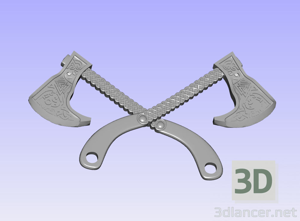 3 डी मॉडल hatchets - पूर्वावलोकन