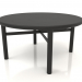 modèle 3D Table basse (extrémité arrondie) JT 031 (D=800x400, bois noir) - preview