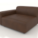 3d model Single sofa module with a low armrest on the right - preview
