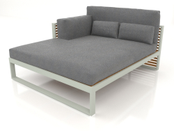XL modular sofa, section 2 left, high back, artificial wood (Cement gray)