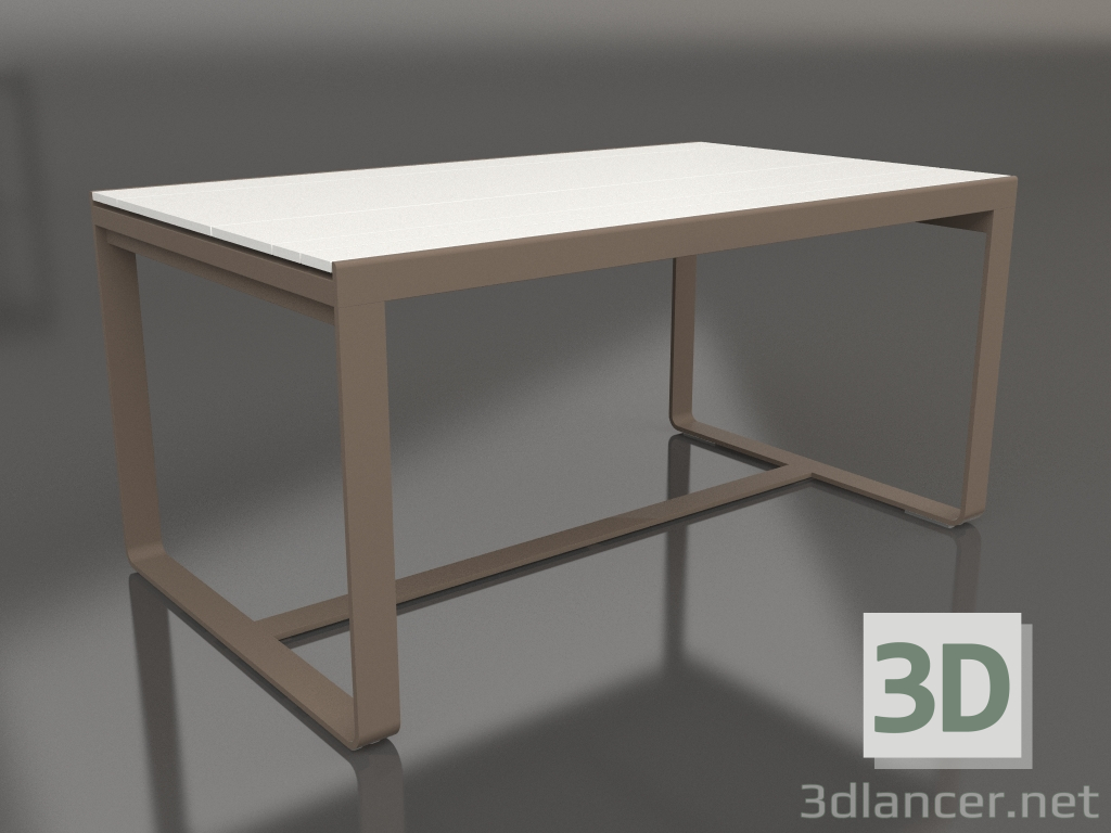 Modelo 3d Mesa de jantar 150 (polietileno branco, bronze) - preview