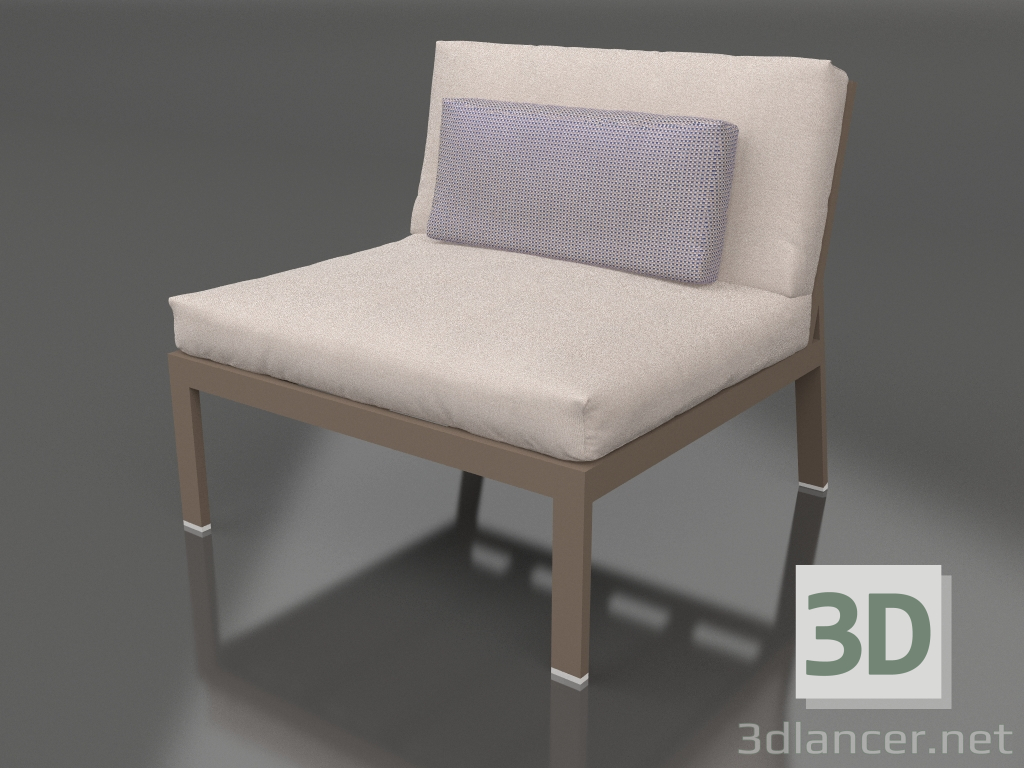 Modelo 3d Módulo de sofá, seção 3 (Bronze) - preview