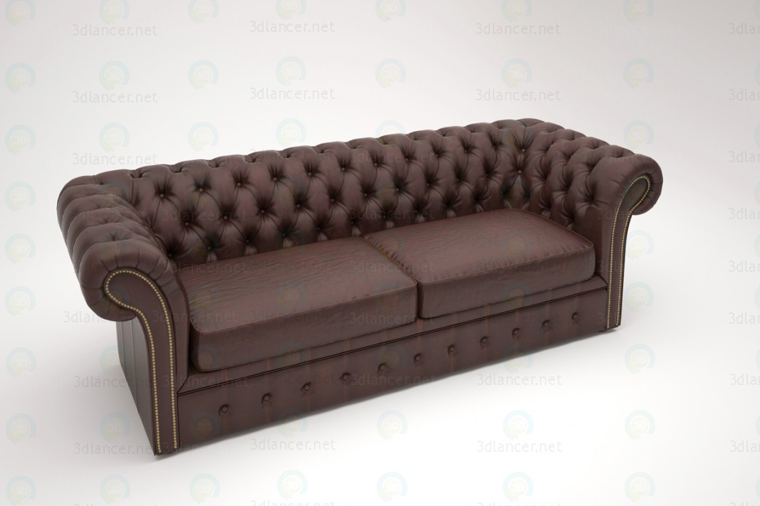 3d Трёхместный диван Chester модель купить - ракурс