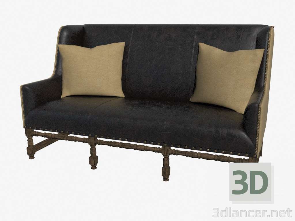 3d model Leather Sofa LEATHER SOFA - preview