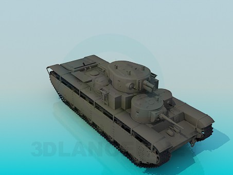 modello 3D T-35A - anteprima
