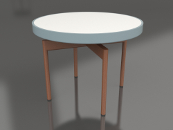 Table basse ronde Ø60 (Bleu gris, DEKTON Zenith)