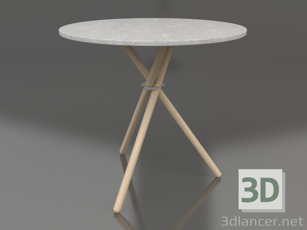 3D Modell Aldric Couchtisch (heller Beton, helle Eiche) - Vorschau