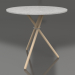 modello 3D Tavolino Aldric (Cemento chiaro, Rovere chiaro) - anteprima