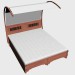 3D Modell Bett, 2-Bett 160 x 200 + Schürze - Vorschau