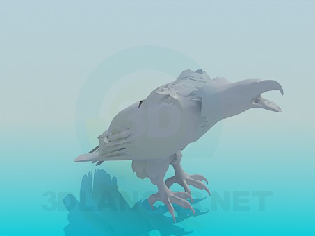 3 डी मॉडल पक्षी ईगल - पूर्वावलोकन