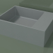 modèle 3D Vasque à poser (01UN21102, gris argenté C35, L 48, P 36, H 16 cm) - preview