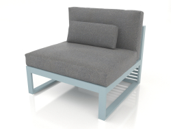 Modular sofa, section 3, high back (Blue gray)