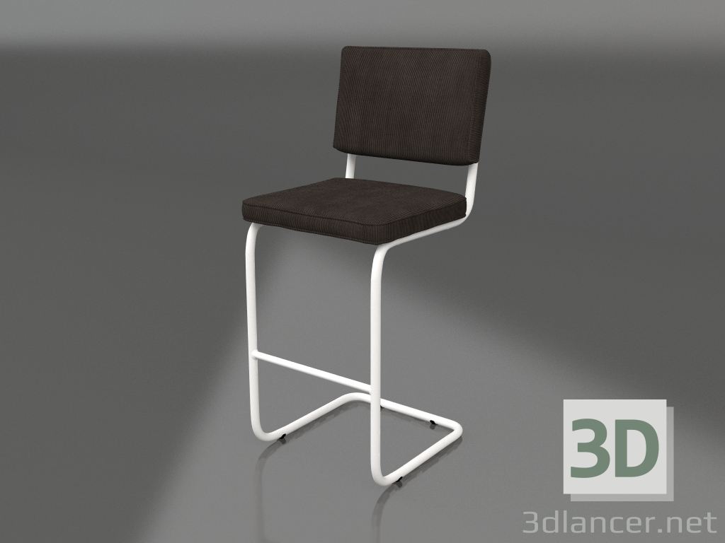 3d model Bar stool Ridge Rib (Grey) - preview