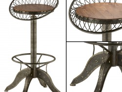 Steel bar stool