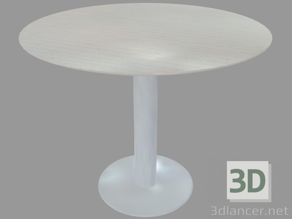 modèle 3D Table à manger (frêne teinté blanc D90) - preview