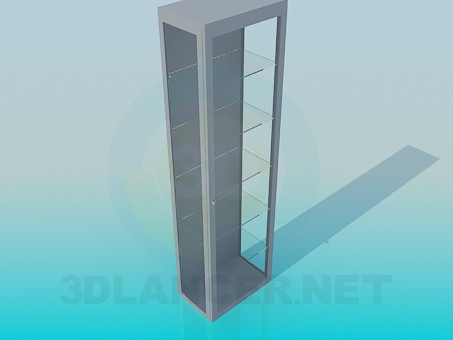 3d модель Шкафчик - витрина – превью