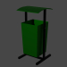 3d модель Железное мусорное ведро – превью