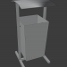 Modelo 3d Lata de lixo de ferro - preview