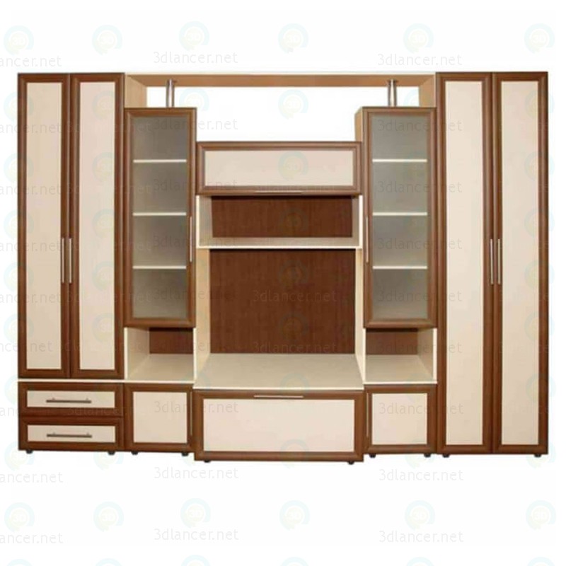 3d model wall unit in the living room "Dream" - preview