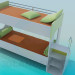 3d модель Двухэтажная кровать – превью