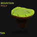 3d модель 3D плавающая гора - Low poly – превью