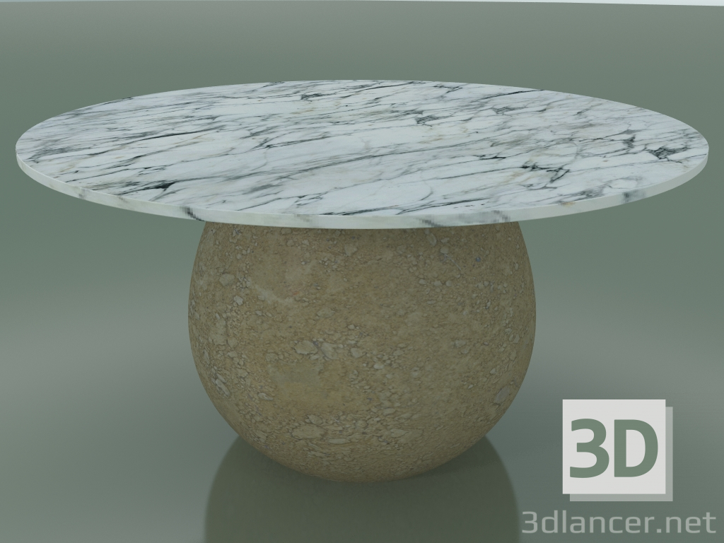 modello 3D Tavolo rotondo, base centrale in cemento InOut (834) - anteprima