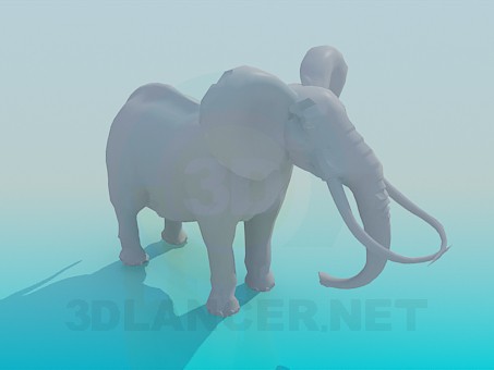 Modelo 3d Elefante - preview